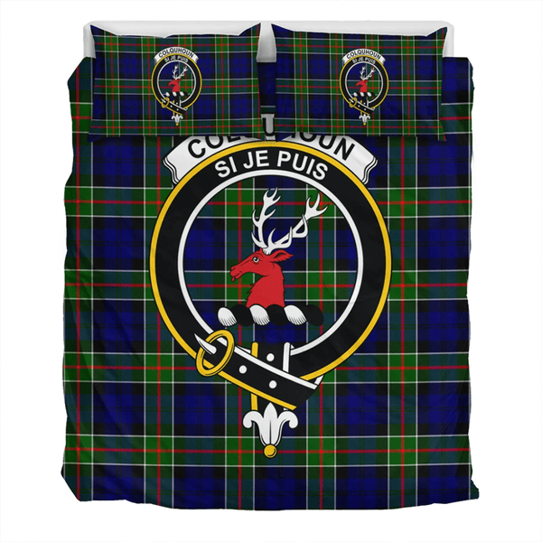 Colquhoun Modern Crest Tartan Bedding Set