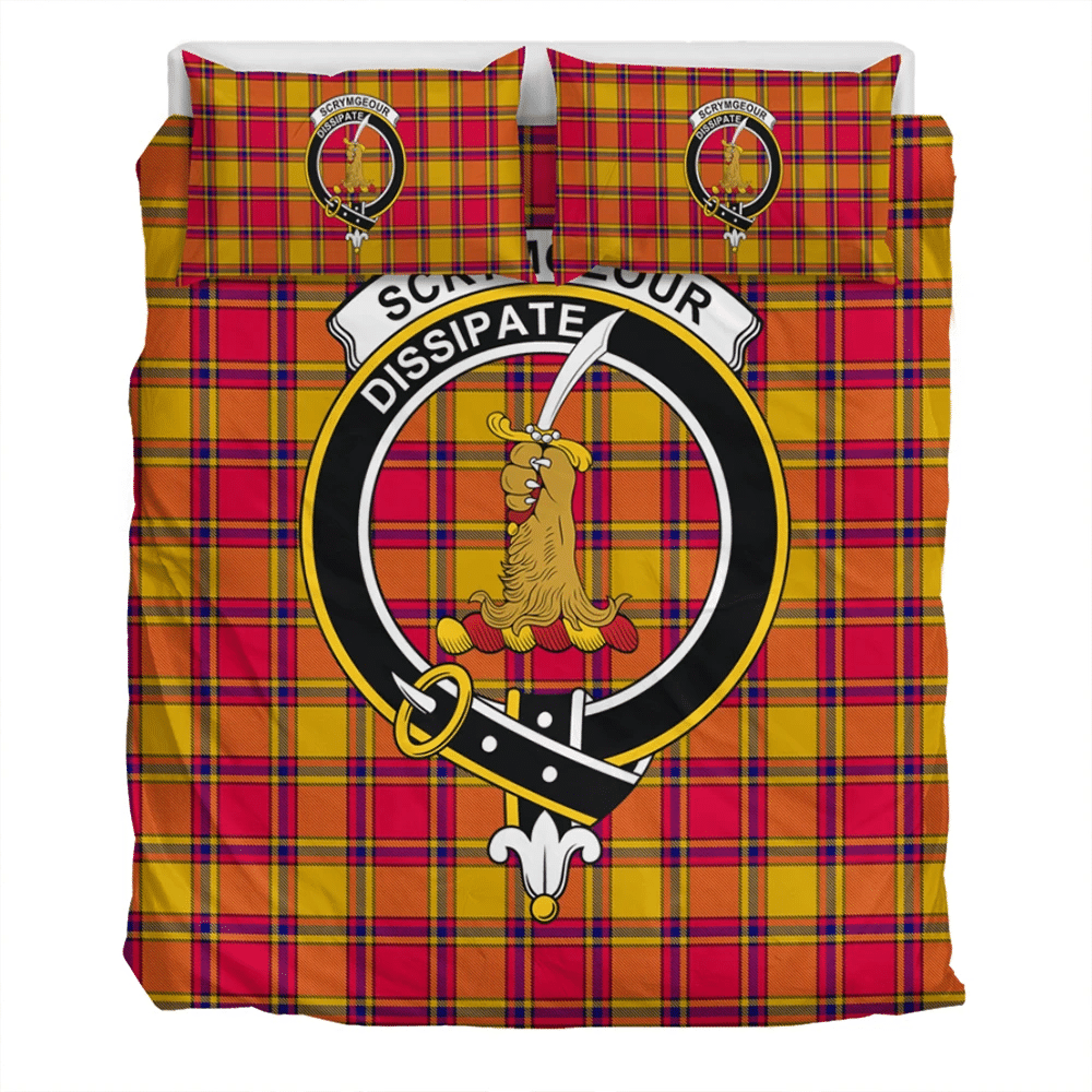 Scrymgeour Crest Tartan Bedding Set