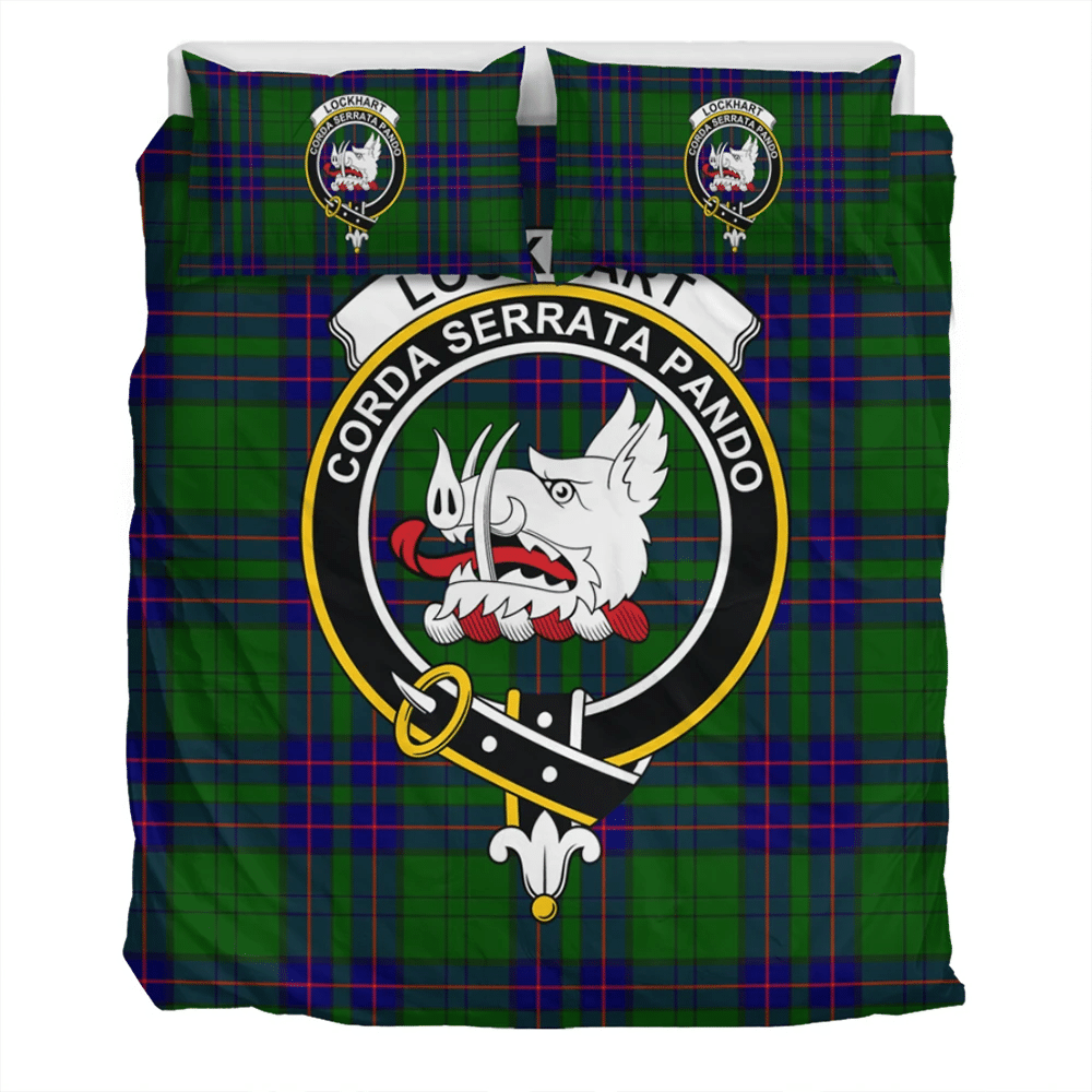 Lockhart Crest Tartan Bedding Set