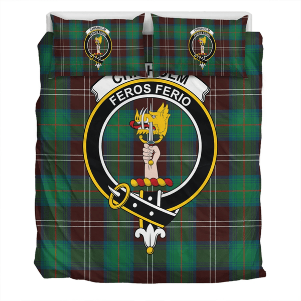 Chisholm Hunting Ancient Crest Tartan Bedding Set