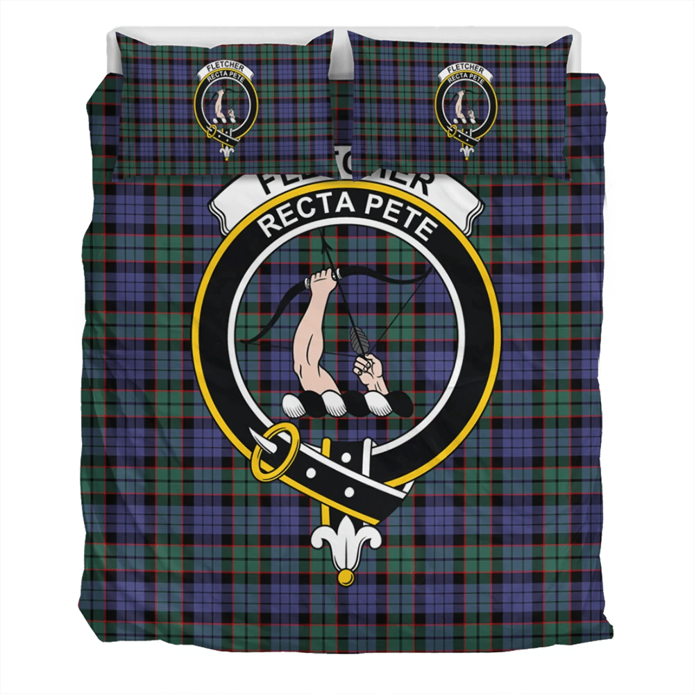 Fletcher Modern Crest Tartan Bedding Set