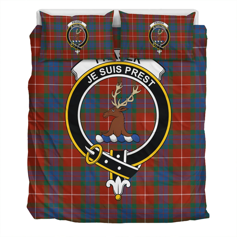 Fraser Ancient Crest Tartan Bedding Set