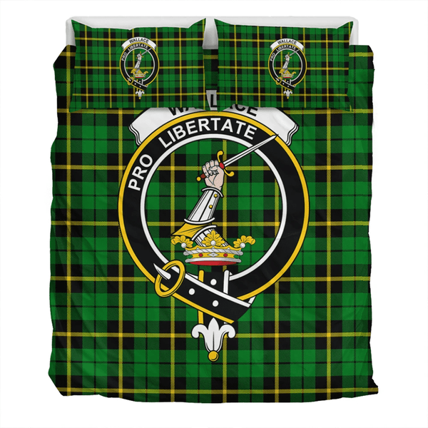 Wallace Hunting - Green Crest Tartan Bedding Set