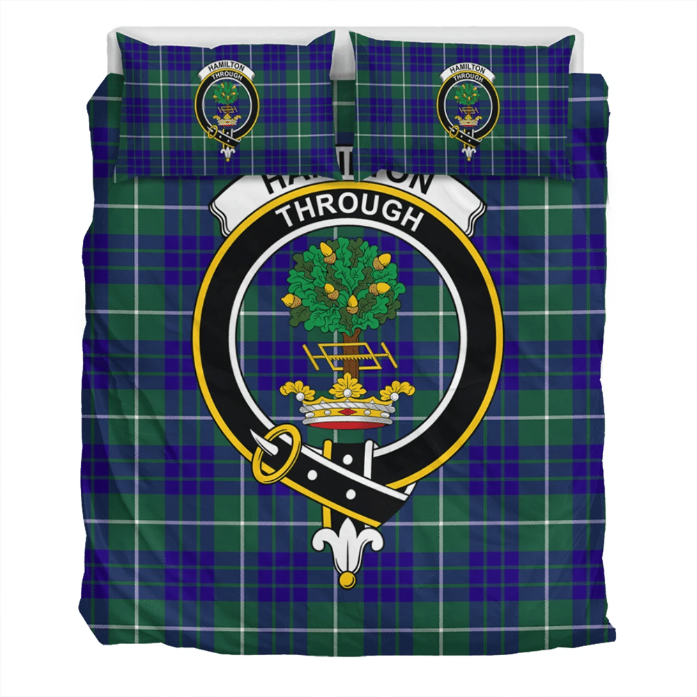 Hamilton Hunting Modern Crest Tartan Bedding Set