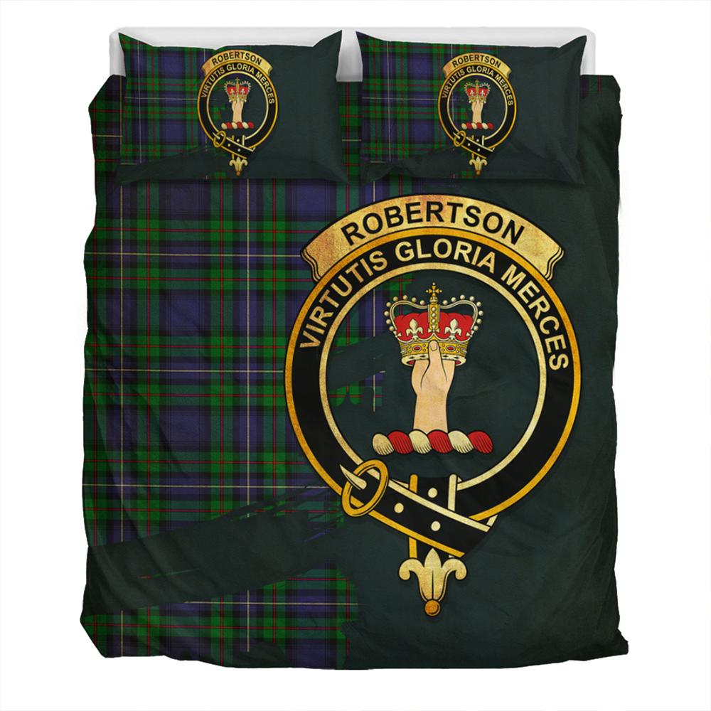 Robertson Hunting Modern Tartan Classic Crest Bedding Set