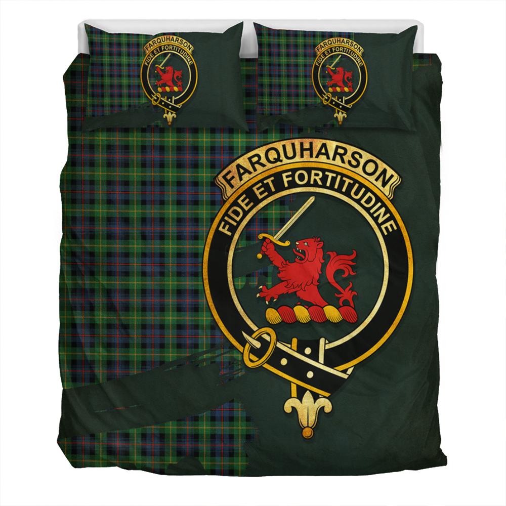 Farquharson Ancient Tartan Classic Crest Bedding Set