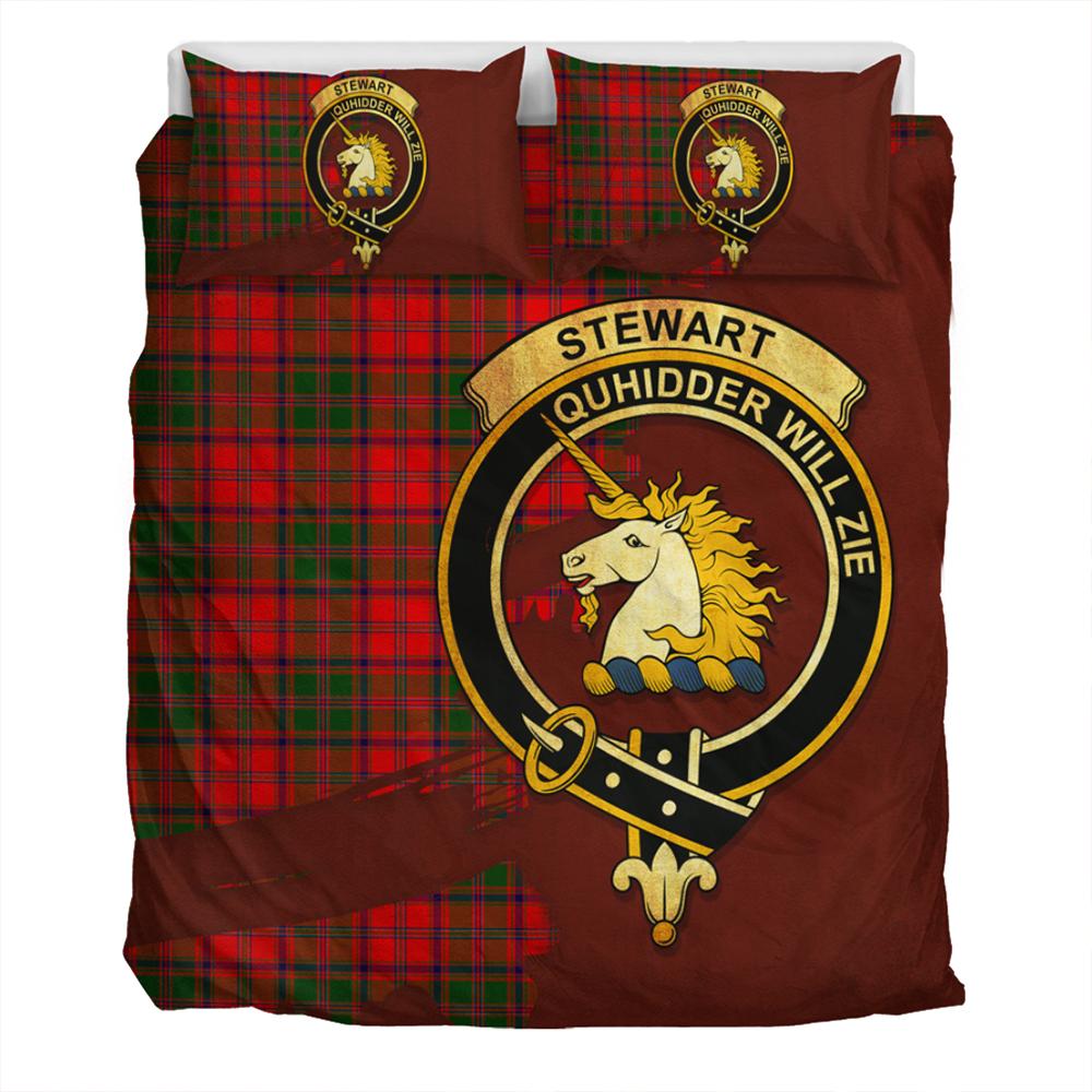 Stewart of Appin Modern Tartan Classic Crest Bedding Set