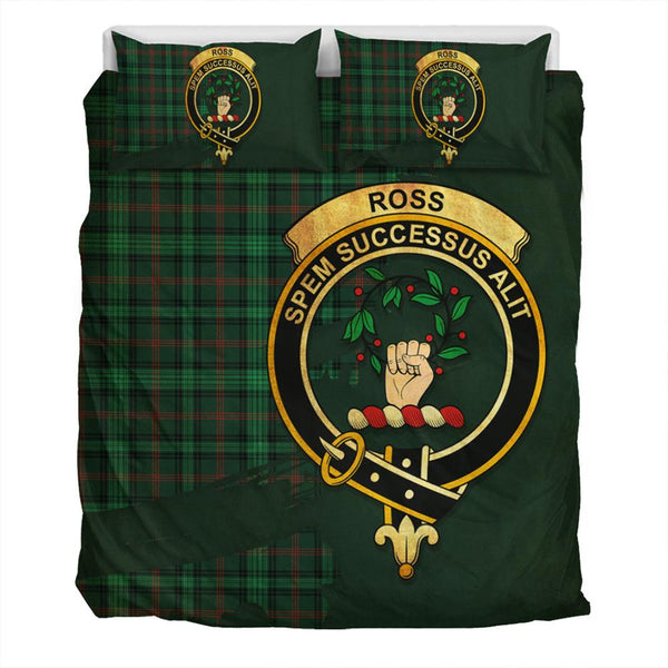 Ross Hunting Modern Tartan Classic Crest Bedding Set