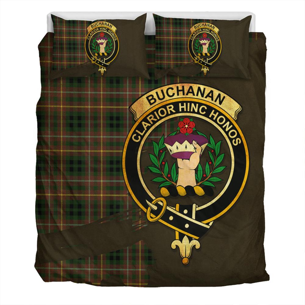 Buchanan Hunting Tartan Classic Crest Bedding Set