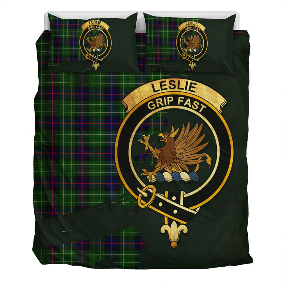 Leslie Hunting Ancient Tartan Classic Crest Bedding Set