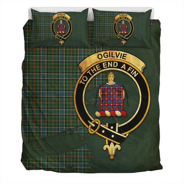 Ogilvie Hunting Modern Tartan Classic Crest Bedding Set