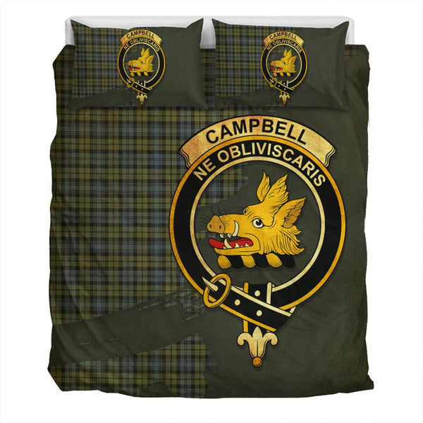 Campbell Faded Tartan Classic Crest Bedding Set