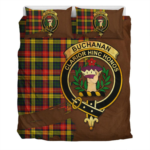 Buchanan Modern Tartan Classic Crest Bedding Set