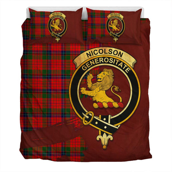 Nicolson Modern Tartan Classic Crest Bedding Set