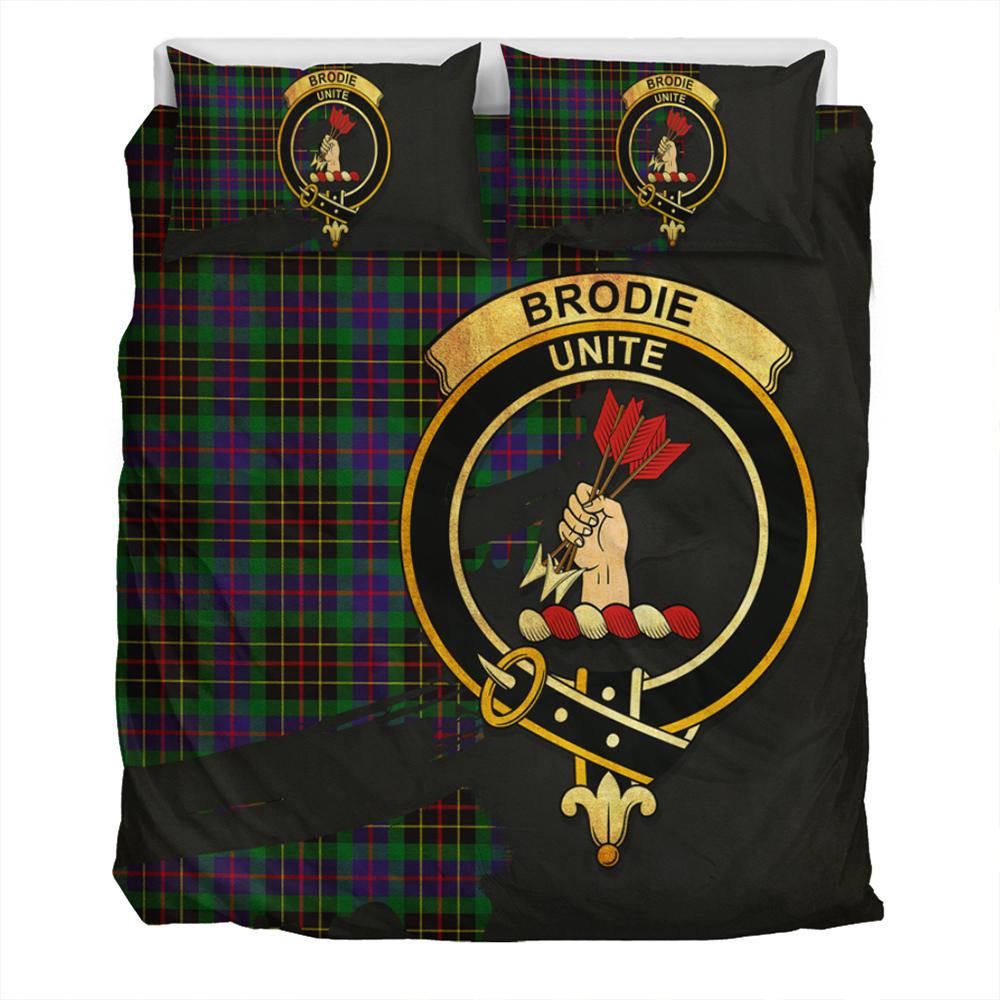 Brodie Hunting Modern Tartan Classic Crest Bedding Set