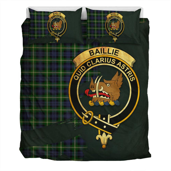 Baillie Modern Tartan Classic Crest Bedding Set