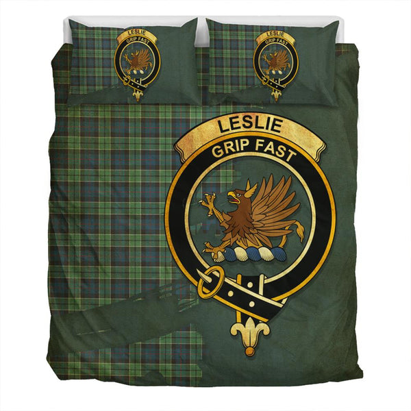 Leslie Hunting Tartan Classic Crest Bedding Set