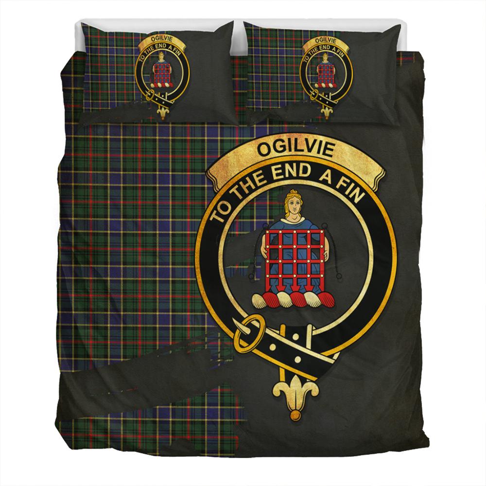 Ogilvie of Airlie Ancient Tartan Classic Crest Bedding Set