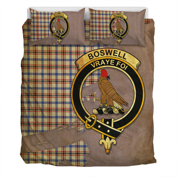 Boswell Modern Tartan Classic Crest Bedding Set