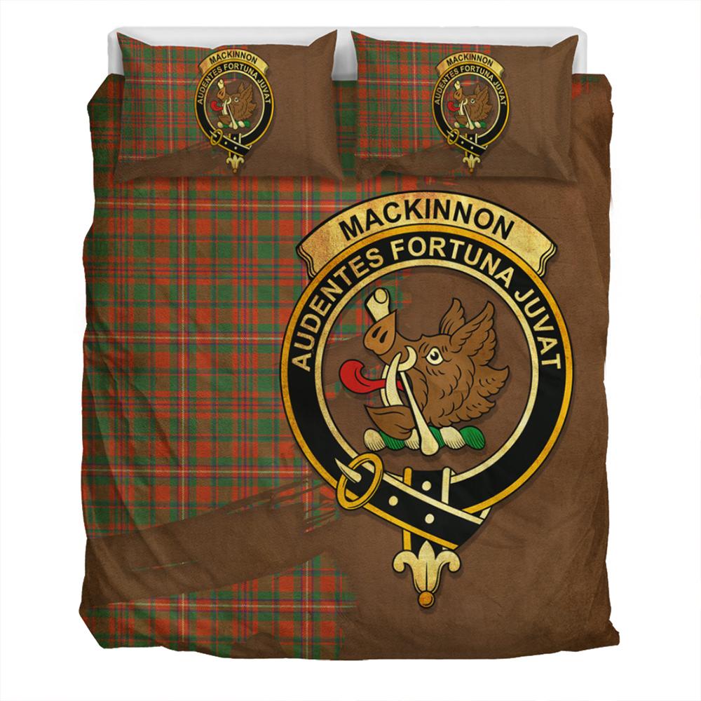 MacKinnon Ancient Tartan Classic Crest Bedding Set