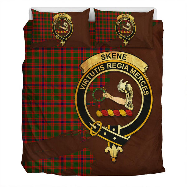 Skene Modern Tartan Classic Crest Bedding Set