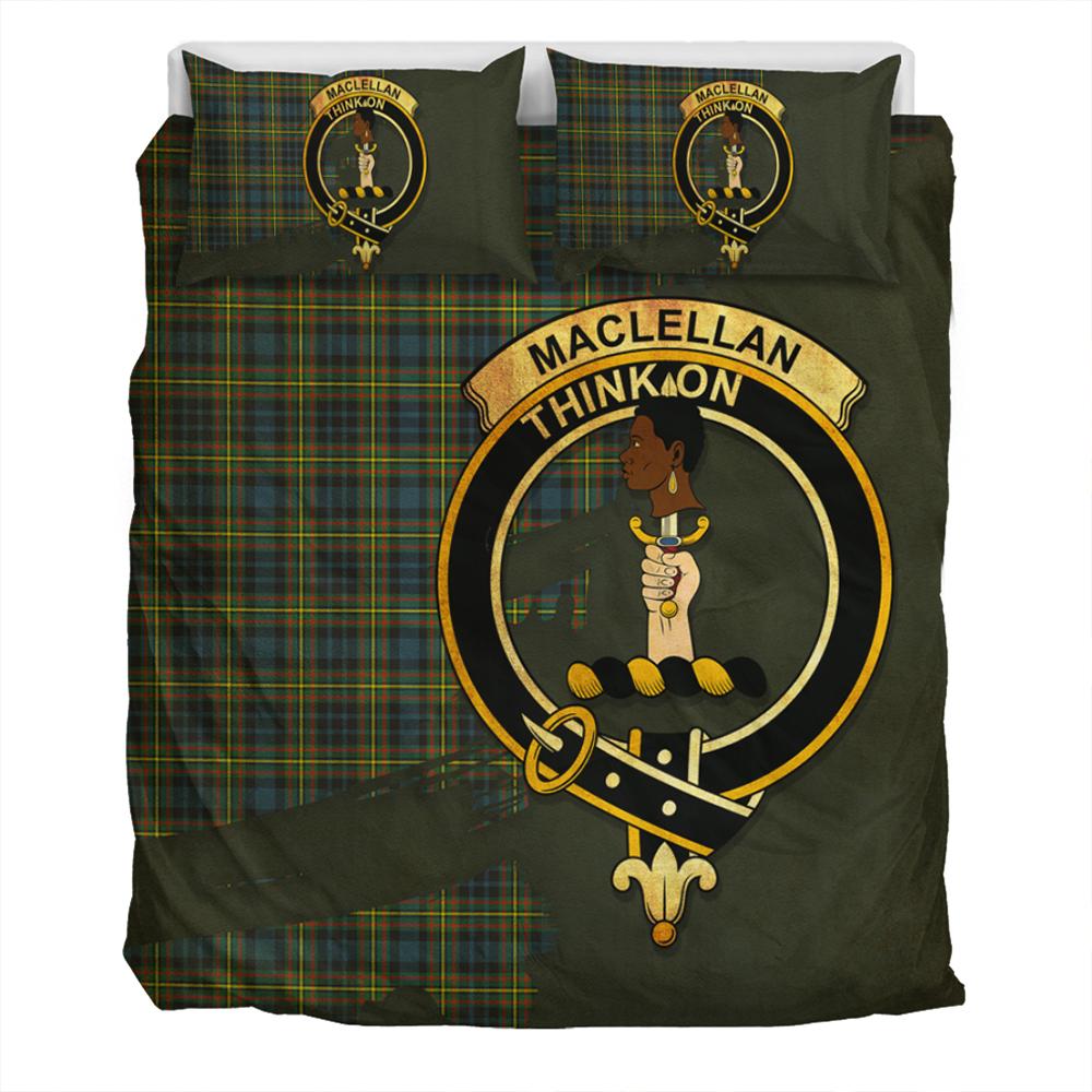 MacLellan Ancient Tartan Classic Crest Bedding Set