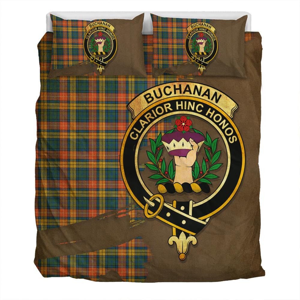 Buchanan Ancient Tartan Classic Crest Bedding Set