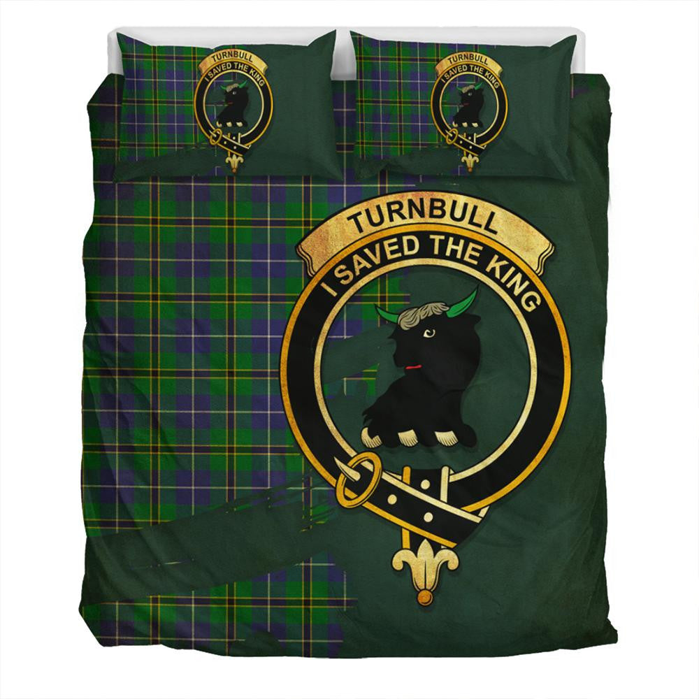 Turnbull Hunting Tartan Classic Crest Bedding Set