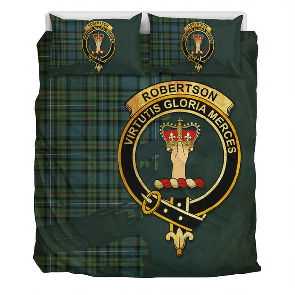 Robertson Hunting Ancient Tartan Classic Crest Bedding Set