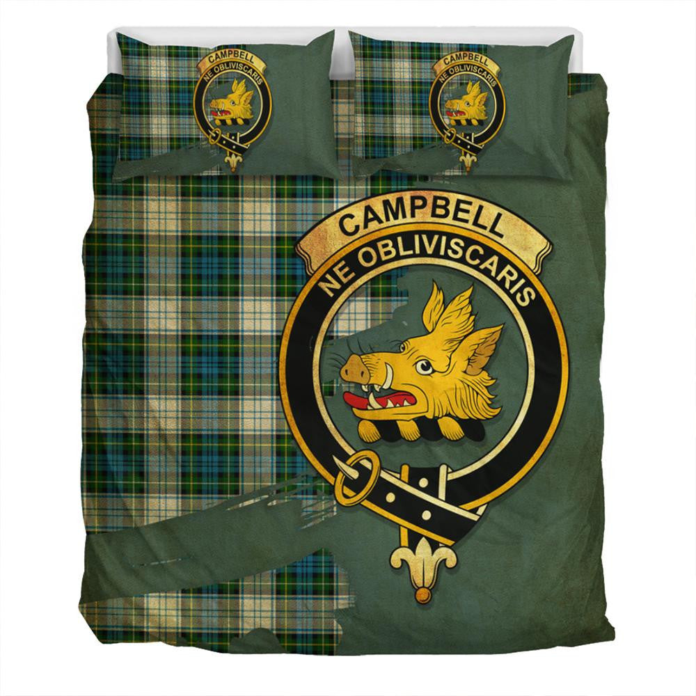 Campbell Dress Ancient Tartan Classic Crest Bedding Set