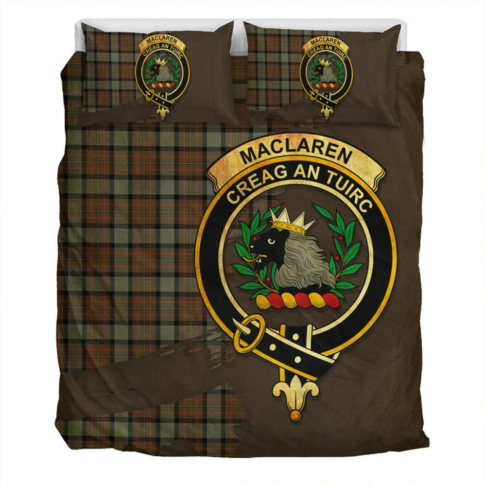 MacLaren Weathered Tartan Classic Crest Bedding Set