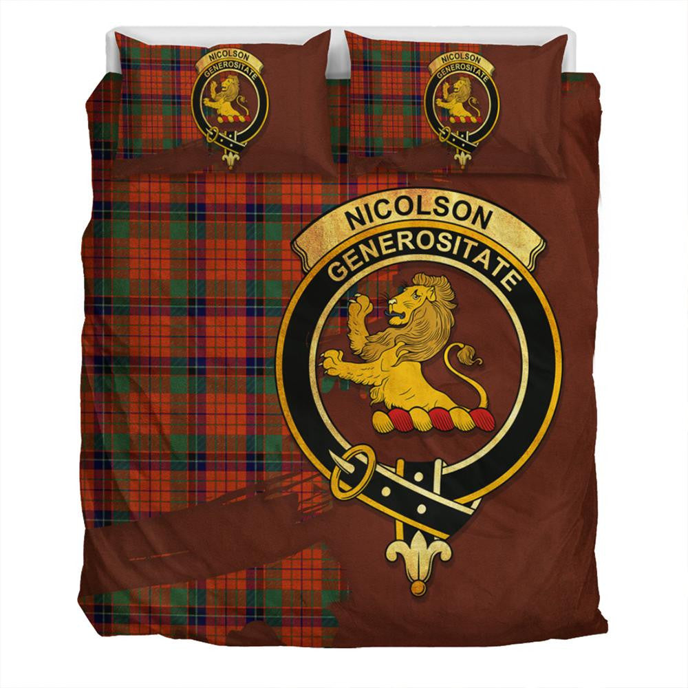 Nicolson Ancient Tartan Classic Crest Bedding Set