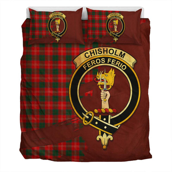 Chisholm Modern Tartan Classic Crest Bedding Set