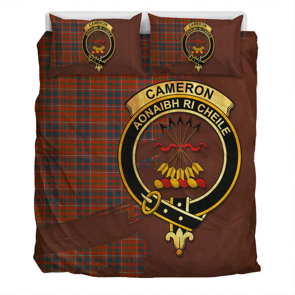 Cameron of Lochiel Ancient Tartan Classic Crest Bedding Set