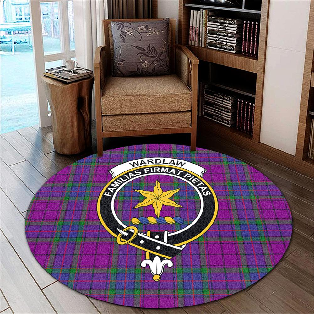 Wardlaw Modern Tartan Classic Crest Round Carpet