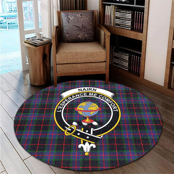 Nairn Tartan Classic Crest Round Carpet