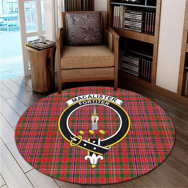 MacAlister Modern Tartan Classic Crest Round Carpet