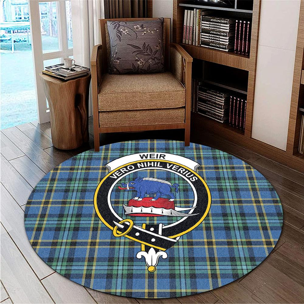 Weir Ancient Tartan Classic Crest Round Carpet