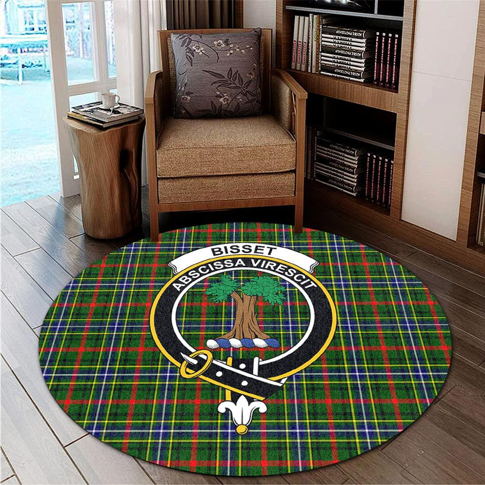 Bisset Tartan Classic Crest Round Carpet