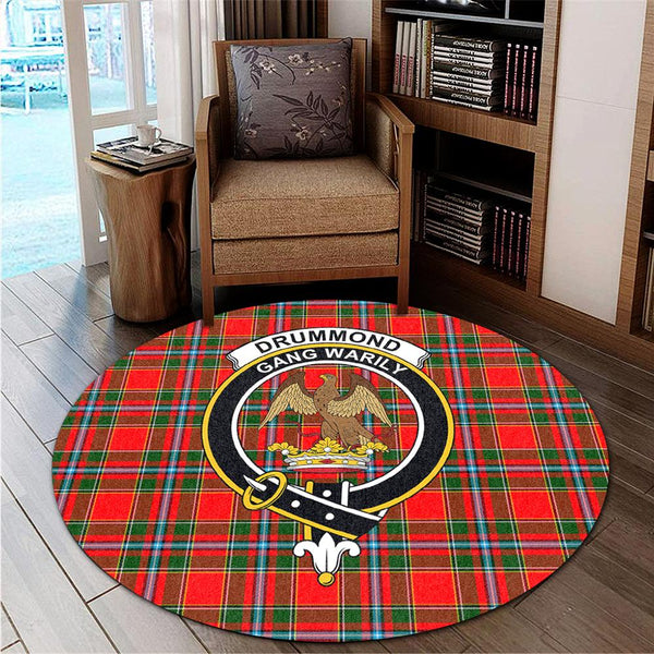 Drummond of Perth Tartan Classic Crest Round Carpet