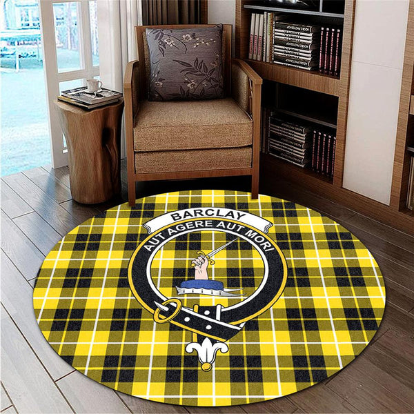 Barclay Dress Modern Tartan Classic Crest Round Carpet