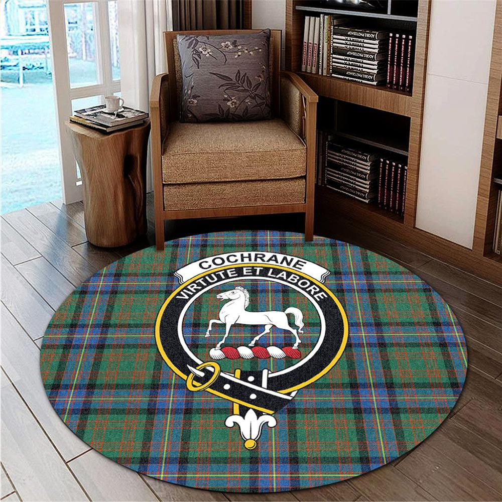 Cochrane Ancient Tartan Classic Crest Round Carpet