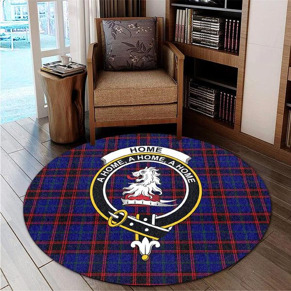 Home Modern Tartan Classic Crest Round Carpet