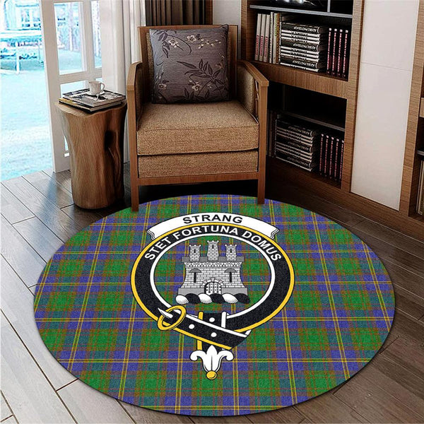 Strange of Balkaskie Tartan Classic Crest Round Carpet