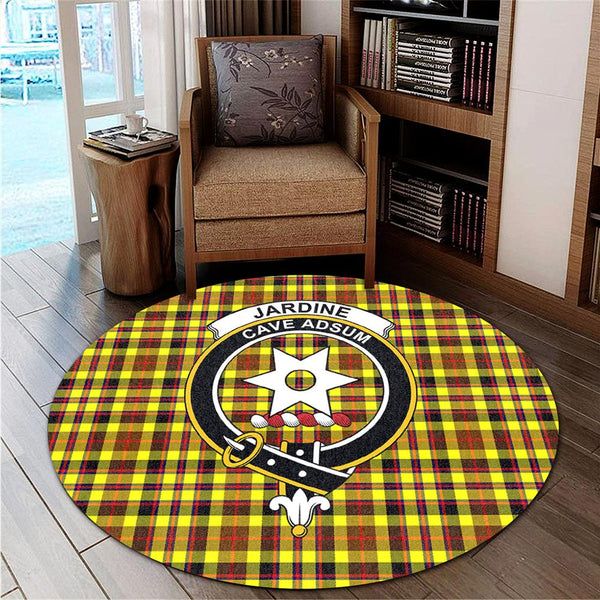 Jardine Tartan Classic Crest Round Carpet