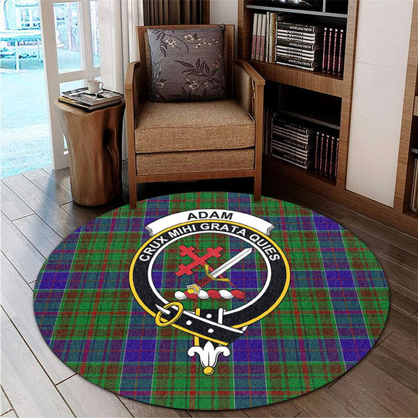 Adam Tartan Classic Crest Round Carpet