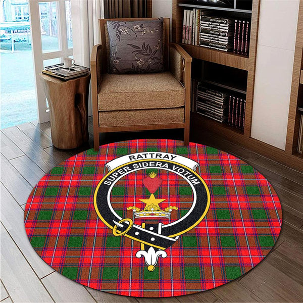 Rattray Modern Tartan Classic Crest Round Carpet