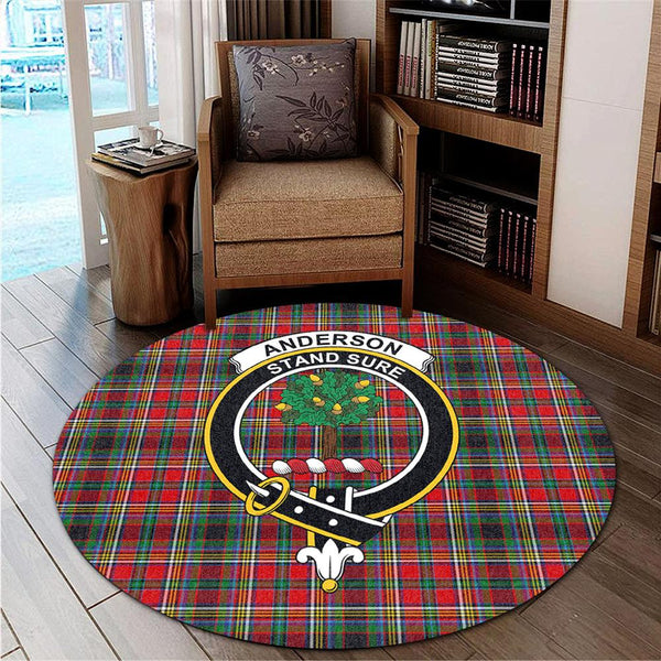 Anderson of Arbrake Tartan Classic Crest Round Carpet