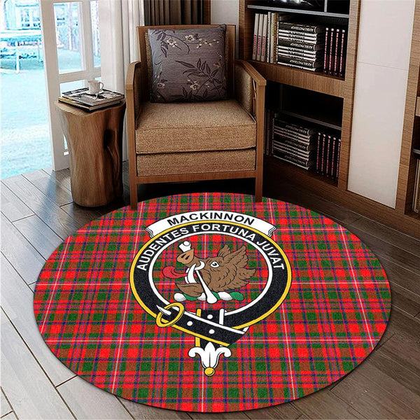 MacKinnon Modern Tartan Classic Crest Round Carpet