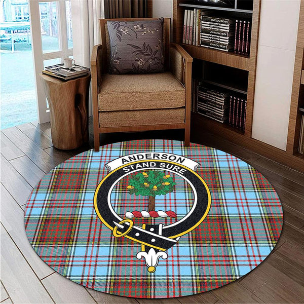 Anderson Ancient Tartan Classic Crest Round Carpet